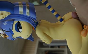 Animal Crossing 3D hentai - Ankha teasing