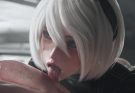 2B blowjob wont waste a single drop